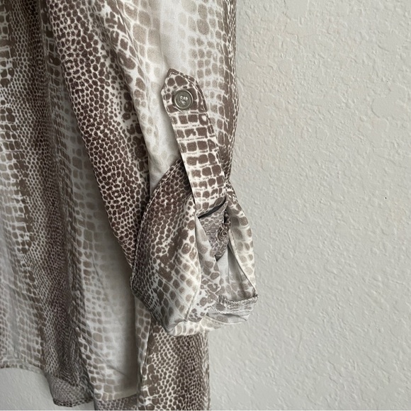 NWT Notations Snakeskin Office Blouse Size 2x Career Wear Animal Print - Picture 8 of 11